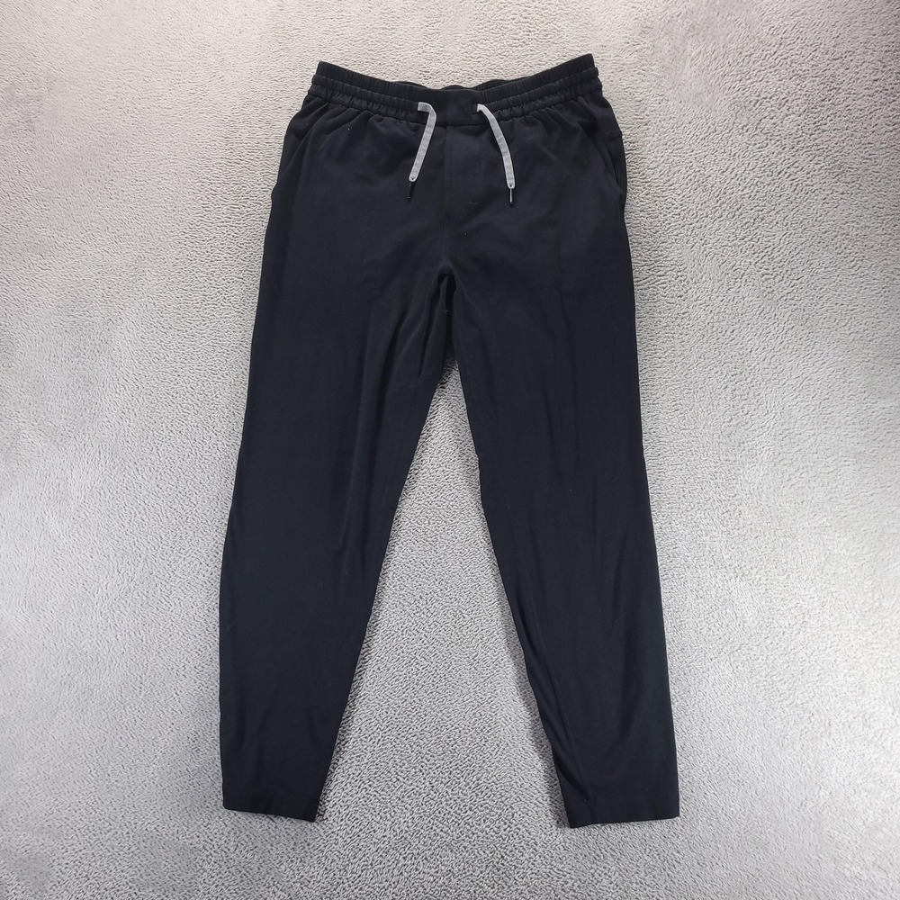 Lululemon Pants Mens M Black Soft Jersey Joggers Workout Gym Training LM5AY2S